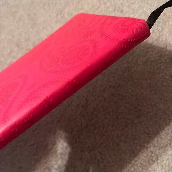 Pink/Red Paisley Faux-Leather Hardcover Lined Journal w/ Ribbon Bookmark - Picture 4 of 8